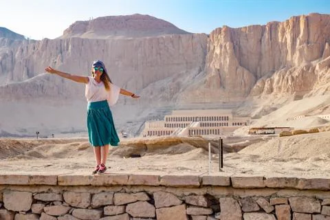 The temple on background in Luxor, Egypt Stock Photos
