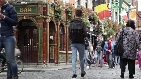 Temple Bar - Dublin, Ireland Stock-Footage 80900752