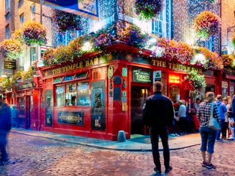 The temple bar in Dublin Stock Photos