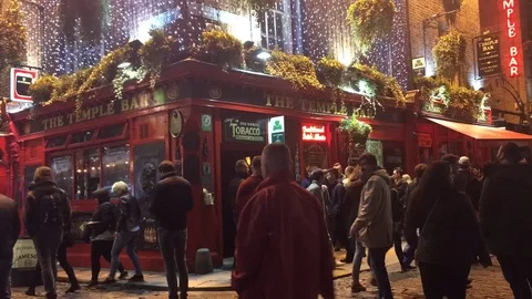 Temple bar, Timelaps, Dublin, April, 2018 Stock-Footage 88462478