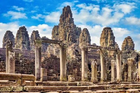 Temple of Bayon Stock Photos