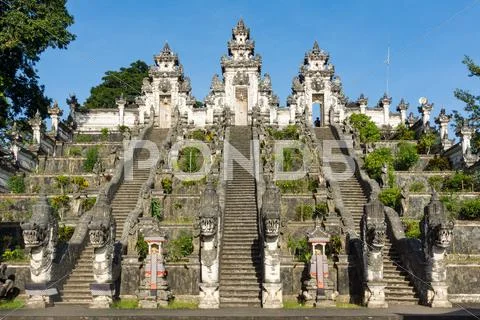 Temple on the beach of Kubu Bali Stock Photos