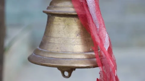 Temple Bell Closeup View Stock Footage 155277815