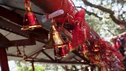 Temple Bell Signifying Divine Presence Stock Footage 337631476