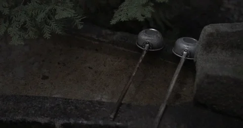 Temple Blessing Water Stock Footage 87138656