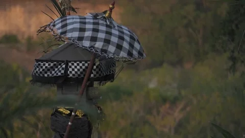 Temple Blowing in Wind Bali Indonesia Video stock 330472973