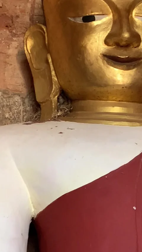 Temple Buddha statue in Bagan 動画素材 343736397