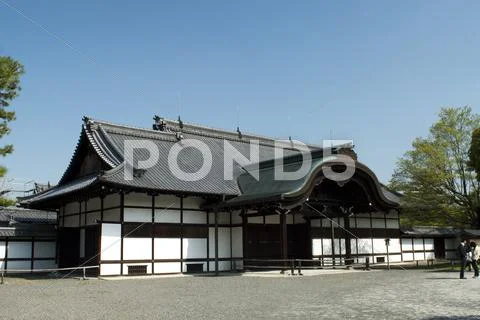 Temple building at Nijojo in Kyoto Stock Photos
