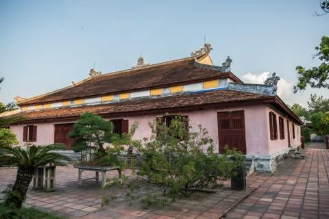 Temple Building in Thien Mu Stock Photos