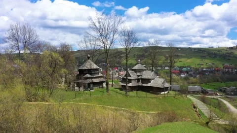 Temple in Carpathian Yasinya Stock Footage 170574351
