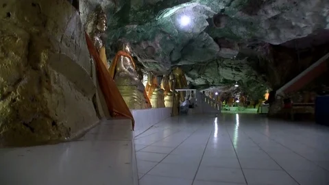 Temple in the cave, big hall Video stock 71087459