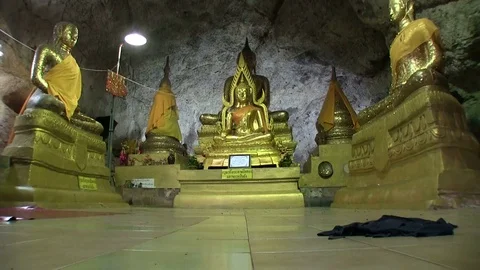 Temple in the cave, small hall Video stock 71087379