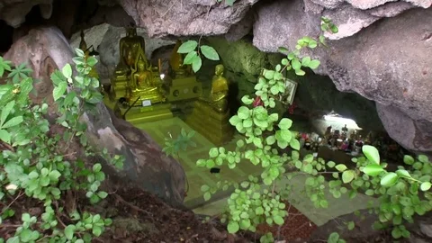 Temple in the cave, view from the outside Video stock 71087360