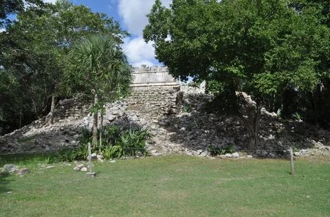 Temple at the Chichen Itza archaeological site, Mexico Stock Photos