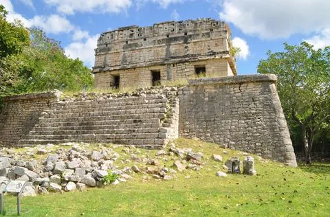 Temple at the Chichen Itza archaeological site, Mexico Stock Photos
