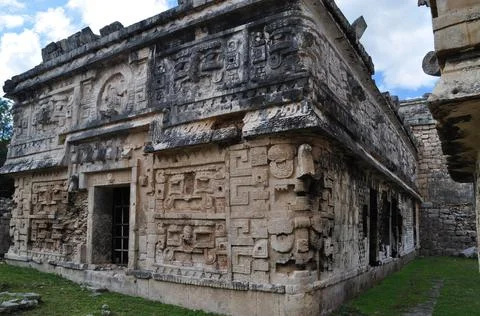Temple at the Chichen Itza archaeological site, Mexico Stock Photos