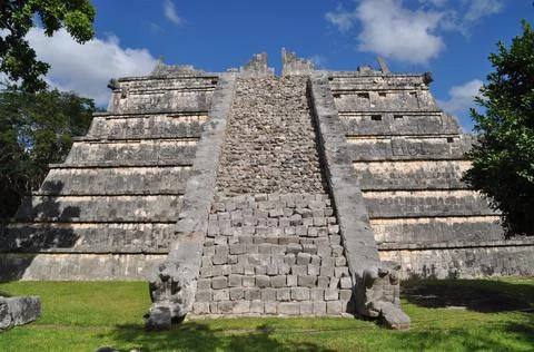 Temple at the Chichen Itza archaeological site, Mexico Foto stock