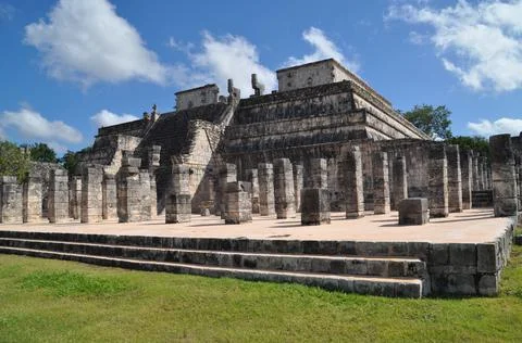 Temple at the Chichen Itza archaeological site, Mexico Stock Photos