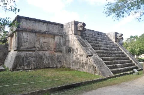 Temple at the Chichen Itza archaeological site, Mexico Stock Photos