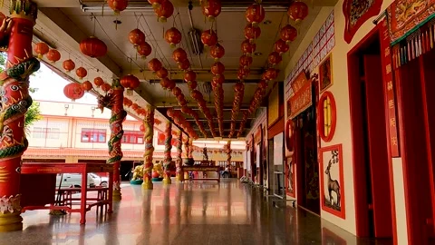 Temple in Chinese style Video stock 156866517