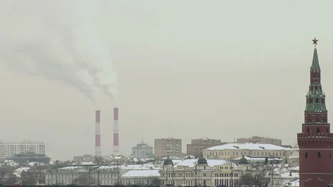 Temple of Christ the Savior and Kremlin Stock-Footage 237441643