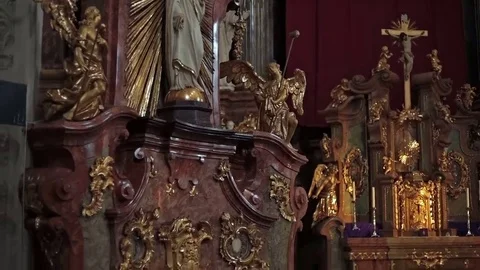 Temple church interior Stock Footage 69213834