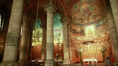 Temple church interior Stock Footage 70972974