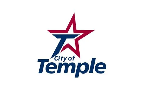 Temple city flag vector illustration, Texas state Stock Illustration