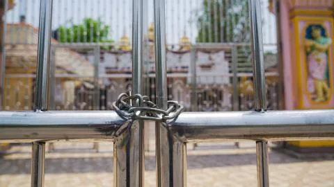 Temple closed during lockdown in India Stock Photos
