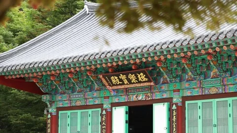 A temple with colorful patterns Video stock 310161296