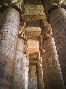 Temple Column Aisle Stock Photos