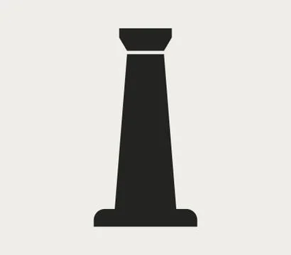 Temple column icon on white background Stock Illustration