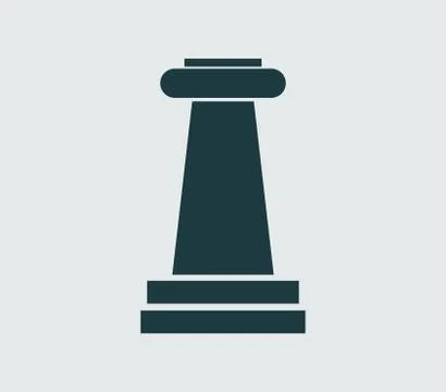Temple column icon on white background Stock Illustration