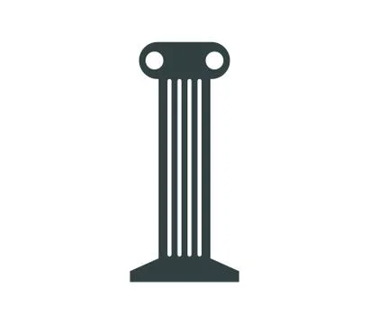 Temple column icon on white background Stock Illustration