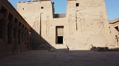 The temple complex on the island of Philae on the Nile, Philae temple, Aswan, Stock Footage 142971389