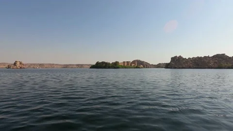 The temple complex on the island of Philae on the Nile, Philae temple, Aswan, Stock Footage 142980996