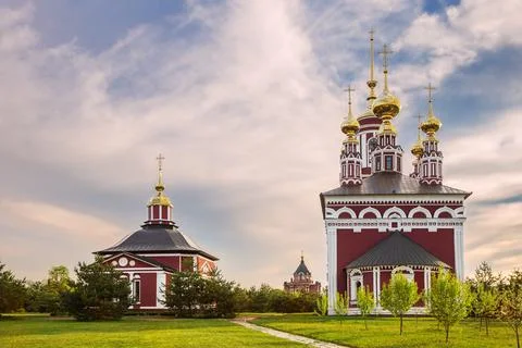 Temple complex in Mikhaly, Suzdal Stock Photos