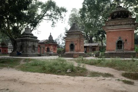 Temple Complex in Mrigasthali Stockfoto's