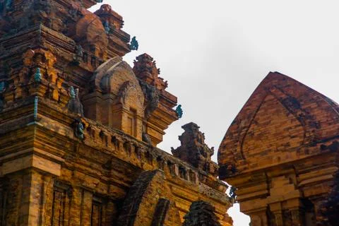 The temple complex Po Nagar, Ponagar Cham tower. Nha Trang.Vietnam Stock Photos