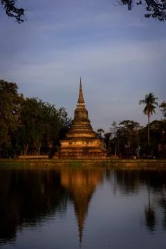 Temple complex in Sukothai, Thailand. Stock Photos