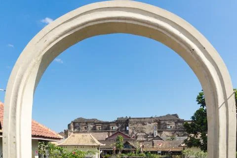 Temple complex in Yogykarta Stock Photos
