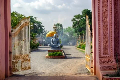 Temple complexes in Thailand. Buddhist temples in Bangkok. Foto stock