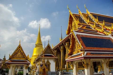 Temple complexes in Thailand. Buddhist temples in Bangkok. Foto stock