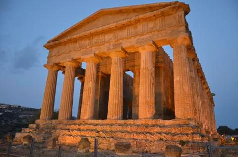 Temple of Concord at Agrigento 스톡 사진