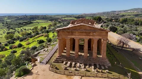 Temple of Concordia at Valley of the Temples Stock-Footage 335615958