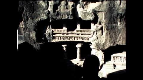 Temple Courtyard Shadows Stock Footage 277976370