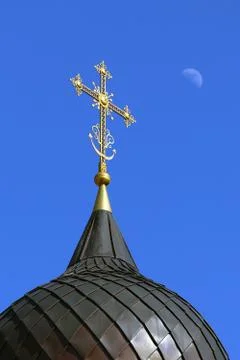 Temple cross 스톡 사진