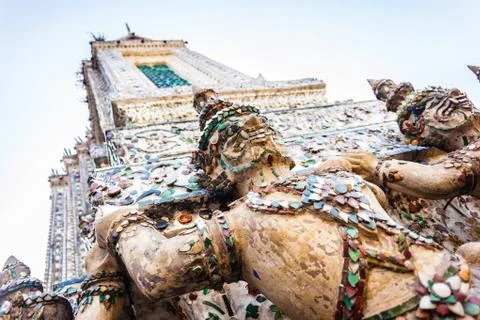 Temple of dawn statue Stock Photos