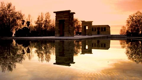 Temple of Debod in Madrid. Stock Footage 121237018