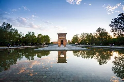 The Temple of Debod in Madrid Stock Photos